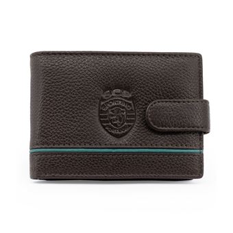Carteira em Pele com Presilha Sporting CP | Castanho - 1