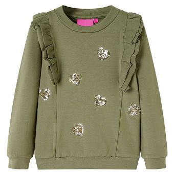 Sweatshirt para criança | vidaXL | caqui 116 | 5 a 6 anos - 1