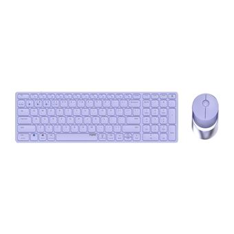 Teclado Wireless + Rato Rapoo 9750M | Idioma: Alemão | Lilás - 1