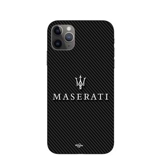 Capa Maniacase para Iphone 11 Pro max maserati fundo branco carbono - 1