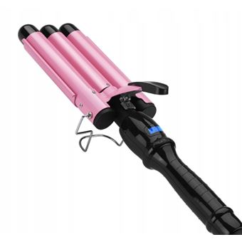 Ferro de Ondular com 3 Tubos Suttik | LCD | Display Digital - Rosa - 1