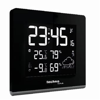 Estações meteorológicas digitais Technoline WS 9065 Preto AC/Bateria