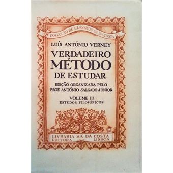Verdadeiro método de estudar [volume iii]. - 1