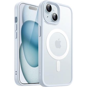 Capa Semitransparente Magsafe Antiimpacto para Iphone 14 Plus - Azul Claro - 1