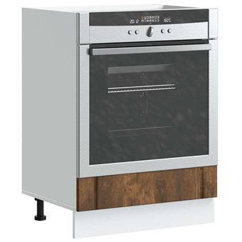 Armário Forno Lucca vidaXL | derivados de madeira carvalho fumado - 1