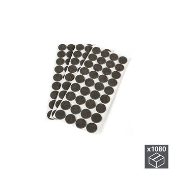 Feltro Adesivo Emuca para Móveis | Redondo | D.24 mm | 1.080 Ud. - 1