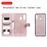 Capa PU suporte magnético destacável 2 em 1 ouro rosa para Samsung Galaxy A50/A30/A20_3