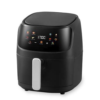 Air Fryer DAM | 8L | 1400W | Painel Táctil | 8 Programas de Cozedura | Modos Manuais | Grelha Antiaderente | 28x26x32 cm | Preta - 1