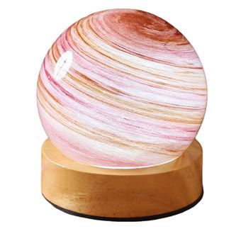 Luz Noturna Bola de Cristal 3D Planeta CO-Phénix ZHX | 80 mm | Recarregável por USB - 1