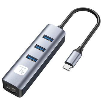 Base & Duplicador de Portas Techly IDATA USB-ETGIGA3CA | Prateado - 1