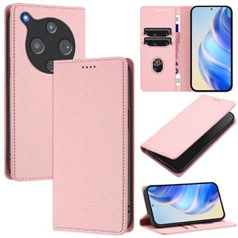 Capa Tipo Carteira FOXDOCK para ZTE Nubia P9 Pro 5G | Fecho Magnético | Bloqueio RFID | Pele | 3 Compartimentos para Cartões | Rosa - 1