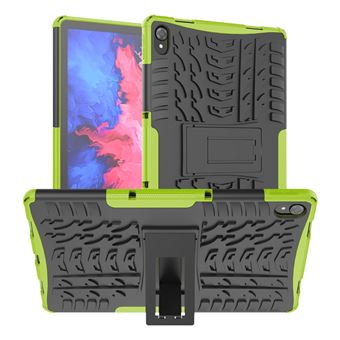 Capa magunivers e TPU textura do pneu, à prova de choque com muleta verde para Lenovo Tab P11/P11 5G - 1