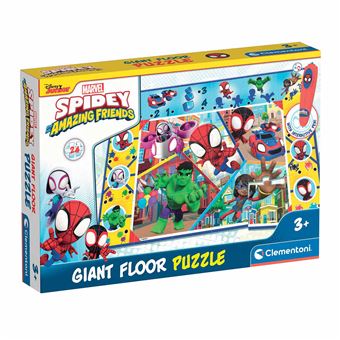 Tapete Puzzle + Jogo Interativo Spidey And His Amazing Friends Clementoni Disney Junior 16735 - 1