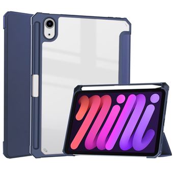 Capa de PU + acrílico transparente com Suporte e Porta caneta Azul Escuro Magunivers para iPad mini 6 (2021) - 1