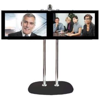 Suporte de Chão B-TECH Móvel Profissional Twin Monitor - 1