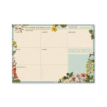 Planner Semanal Erik Editores em Italiano | A4 | Tema Botânico - 1