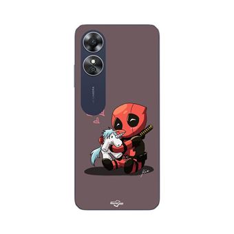Capa Maniacase para Oppo A17 | Deadpool Bebé com Unicórnio - 1