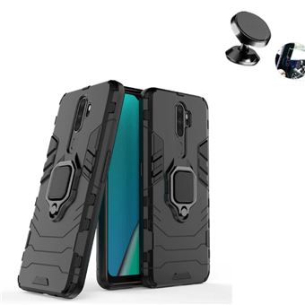 Kit Phonecare Suporte Magnético Carro + Capa Military Defender 3x1 Anti-Impacto para Oppo A5 2020 / A9 2020 - Preto - 1