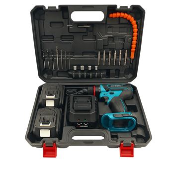 Aparafusadora Elétrica + Caixa de Ferramentas M2 Tec 15806 | Preto + Verde - 1