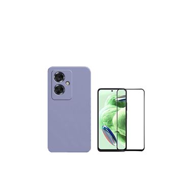 Kit Película de Vidro Temperado 5D Full Cover + Capa Silicone Líquido Phonecare para Oppo A79 5G - Roxo - 1