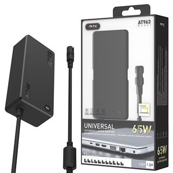 Carregador M.TK AT963 | Adaptador Universal Automático 65W - Preto - 1
