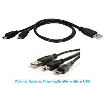 Cabo Multi4you de Dados Mini e Micro USB para USB 2.0 - 1