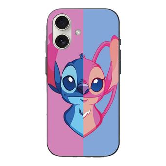 Capa Maniacase para Iphone 16 Plus ponto e anjo azul e rosa - 1