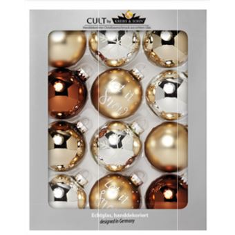 Bola de enfeite para natal KREBS & SOHN 74762 | Dourado - 1