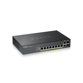 Switch de rede zyxel gs2220-10hp-eu0101f gerido l2 gigabit ethernet (10/100/1000) preto power over ethernet (poe)
