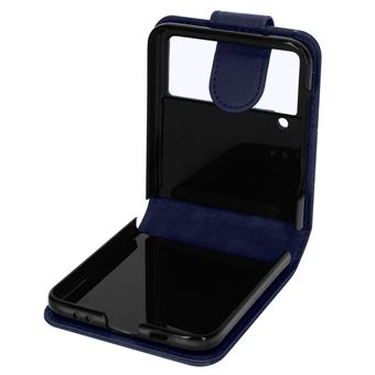 Capa Fólio Avizar para Samsung Galaxy Z Flip 4 Aba com função de suporte - Azul-escuro - 1
