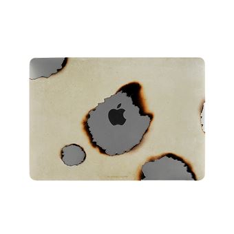 Capa Luckybutterfly para Macbook Air (M4) A3240 | Padrão Maçã em Chamas | Amarelo - 1