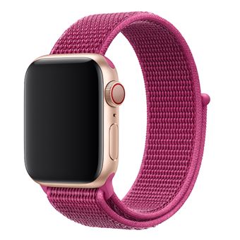 Pulseira de nylon de Substituição WISETONY para Apple Watch Series 4 44mm/Series 3/2/1 42mm Rosa escuro - 1