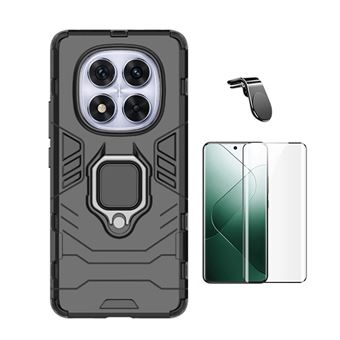 Kit Vidro Temperado + Capa Military + Suporte L Phonecare Para Xiaomi Redmi Note 14 Pro - Preto - 1