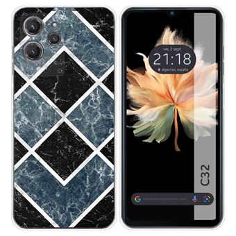 Capa de Silicone TUMUNDOSMARTPHONE para Oukitel C32 | desenhos Mármore 06 - 1