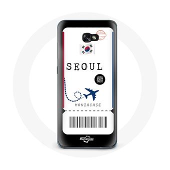 Capa Maniacase para Samsung Galaxy A8 2016 Bilhete de Avião Seoul Coreia Do Sul - 1
