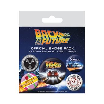Pack de 5 Pins Back to the Future - DeLorean - 1