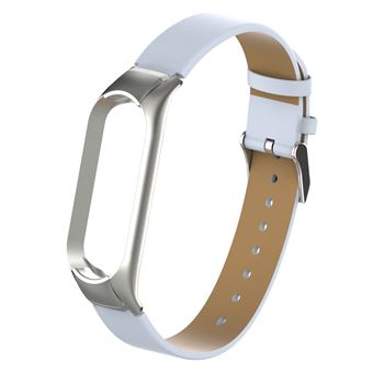 Bracelete de Couro HSMY PU com Quadro de Metal para Xiaomi Mi Band 5 - Cinza - 1