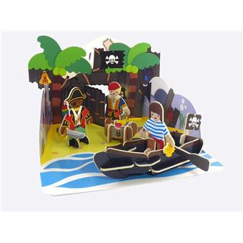 Kit Jogo de Construção 3D PlayPress | Ilha dos Piratas - 1