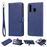 Capa PU suporte magnético destacável 2 em 1 azul para Samsung Galaxy A50/A30/A20_0