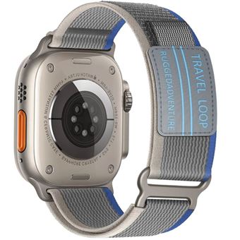 Bracelete tecido Trail adventurer Antiimpacto para Apple Watch Series 10 46mm | Azul - 1