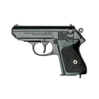 Réplica Denix pistola semi-automática alemão 1929 da 2ª Guerra Mundial de plástico preto e metal - 1