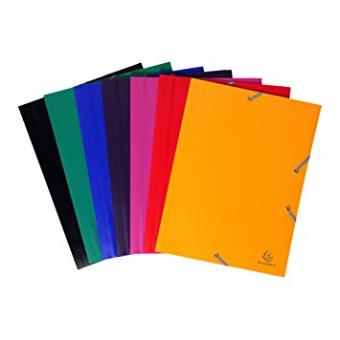 Pasta Exaclair Pacote de 10 unidades - 24x32cm PP - cores sortidas - 1