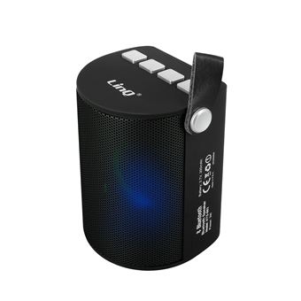 Altifalante sem Fios LinQ | Bluetooth | Multicolor | Rádio FM | USB | Micro SD - Preto - 1