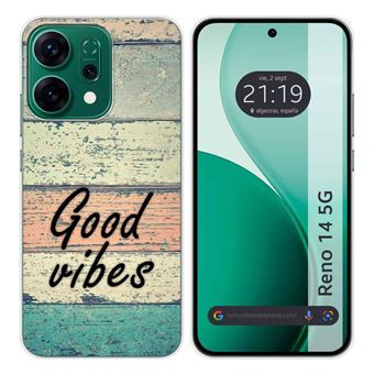 Capa Tumundosmartphone de silicone para Oppo Reno 14 5G | Design de madeira 01 desenhos - 1