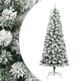 Árvore de Natal artificial articulada vidaXL | com flocos de neve | 210 cm - 1