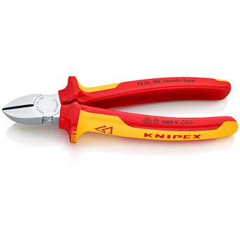 Alicates de Corte Diagonal Knipex 70 06 180 | Laranja, Vermelho - 1