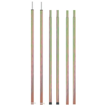 Varas Telescópicas para Tenda vidaXL 170-255 cm 2 pcs aço galvanizado - 1