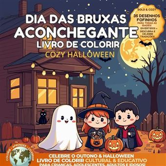 Dia Das Bruxas Aconchegante - Livro De Colorir Cozy Halloween - 1