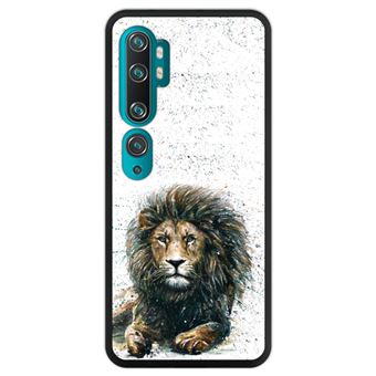 Capa Hapdey para Xiaomi Mi Note 10 - Note 10 Pro - CC9 Pro | Silicone Flexível em TPU | Design O leão - rei da selva - Preto
