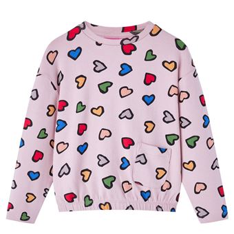 Sweatshirt para criança | vidaXL | rosa 104 | 3 a 4 anos - 1
